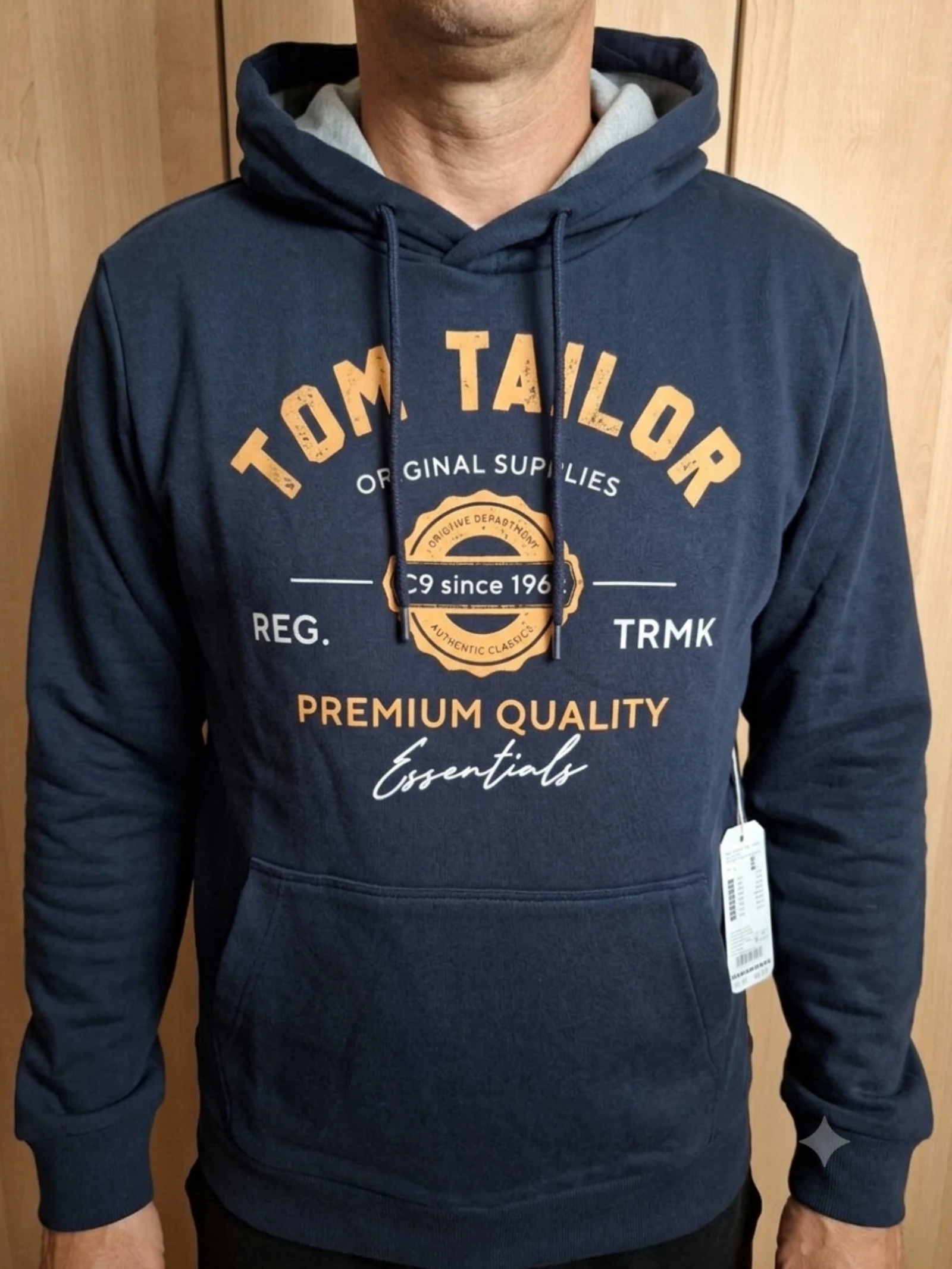 Suéter com capuz Tom Tailor azul marinho tamanho G com etiqueta – photo 2